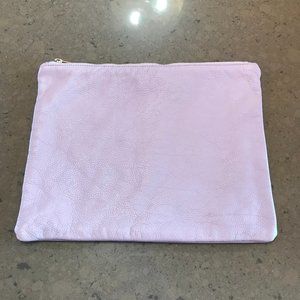 Baggu Lilac Leather Zip Pouch